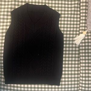 Black Sweater Vest